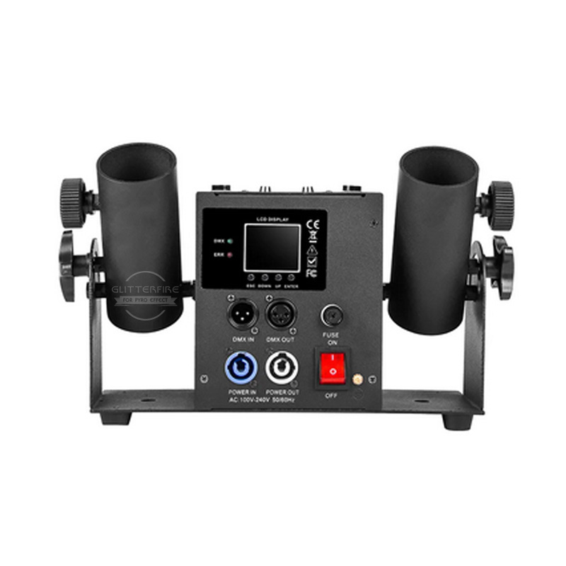 Double head DMX confetti launcher